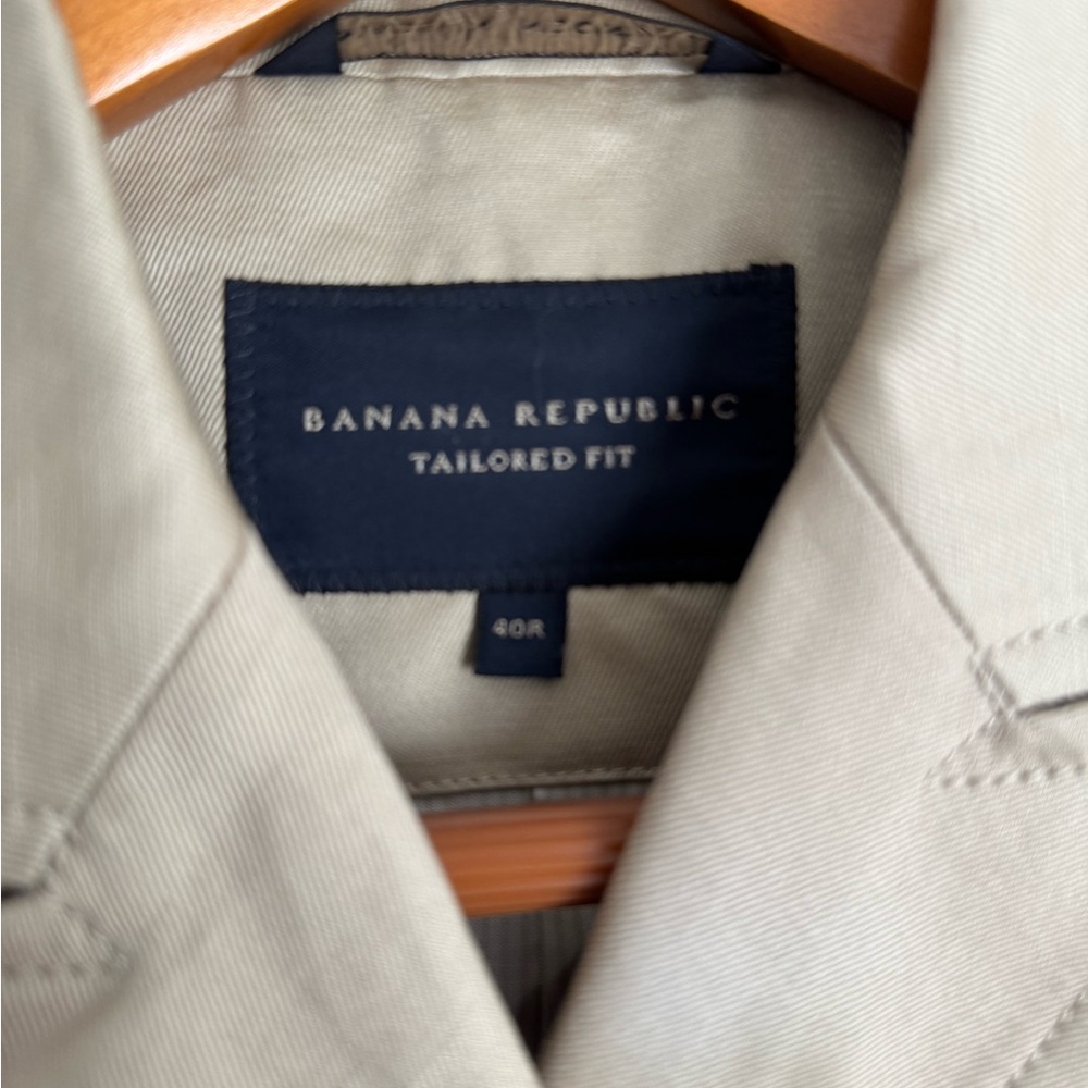 Banana Republic Men’s Field Jacket Beige Cotton 4 Pocket Utility 40R. EXC.